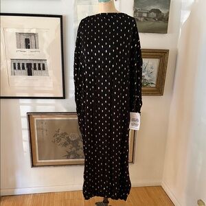 Never Fully Dressed Black and Gold Patterned Dress